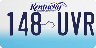 KY license plate 148UVR