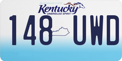 KY license plate 148UWD