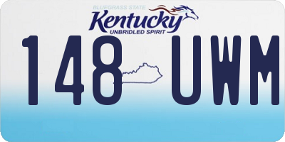 KY license plate 148UWM