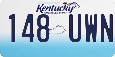 KY license plate 148UWN