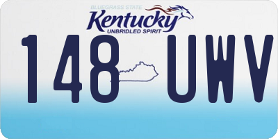 KY license plate 148UWV