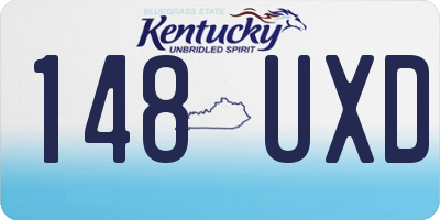 KY license plate 148UXD