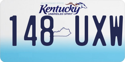 KY license plate 148UXW