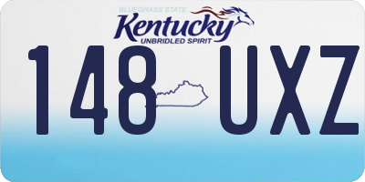 KY license plate 148UXZ