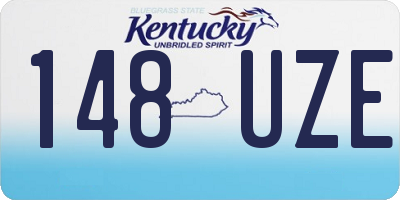 KY license plate 148UZE