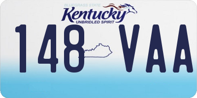 KY license plate 148VAA