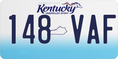 KY license plate 148VAF