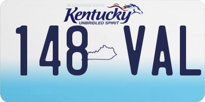 KY license plate 148VAL