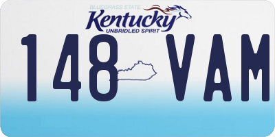KY license plate 148VAM
