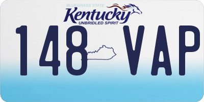 KY license plate 148VAP