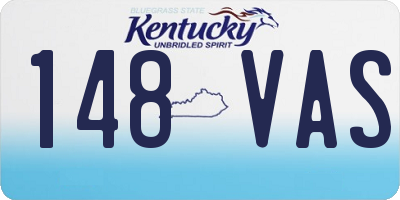 KY license plate 148VAS