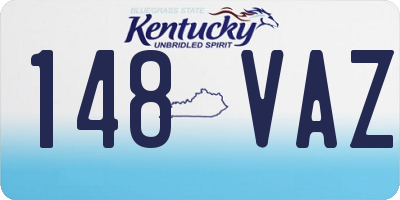 KY license plate 148VAZ