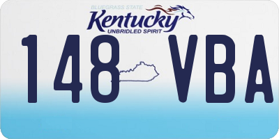 KY license plate 148VBA