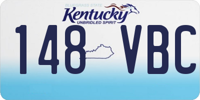 KY license plate 148VBC