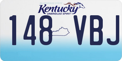 KY license plate 148VBJ