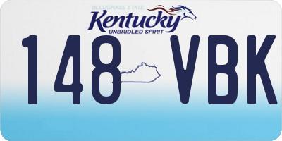 KY license plate 148VBK