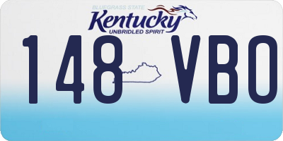 KY license plate 148VBO