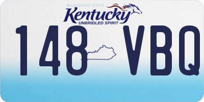 KY license plate 148VBQ