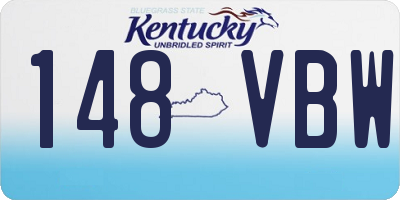 KY license plate 148VBW