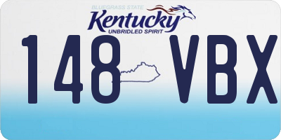 KY license plate 148VBX