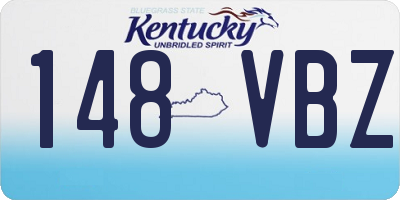 KY license plate 148VBZ