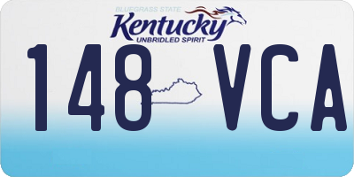 KY license plate 148VCA