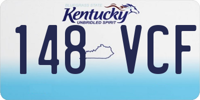 KY license plate 148VCF