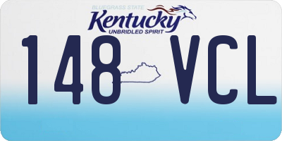 KY license plate 148VCL