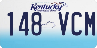 KY license plate 148VCM