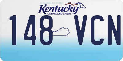 KY license plate 148VCN