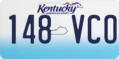 KY license plate 148VCO