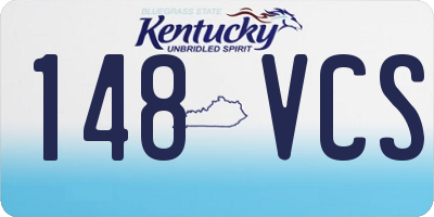 KY license plate 148VCS