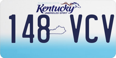 KY license plate 148VCV