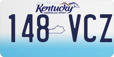 KY license plate 148VCZ