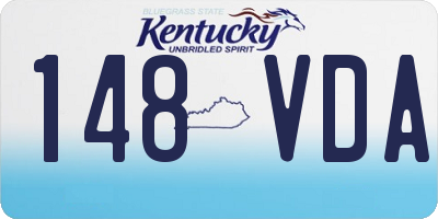 KY license plate 148VDA