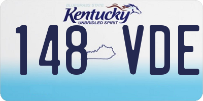 KY license plate 148VDE