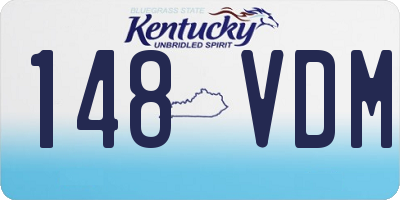 KY license plate 148VDM