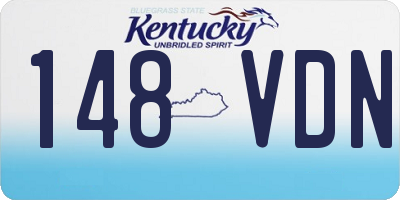 KY license plate 148VDN