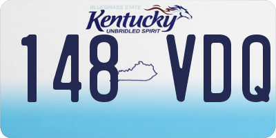 KY license plate 148VDQ