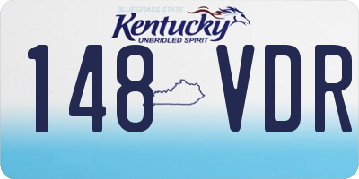 KY license plate 148VDR