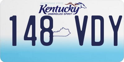 KY license plate 148VDY