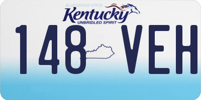 KY license plate 148VEH