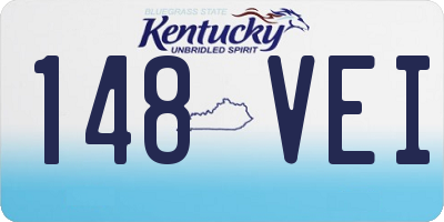 KY license plate 148VEI