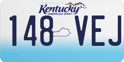 KY license plate 148VEJ