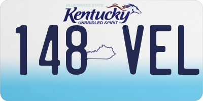 KY license plate 148VEL