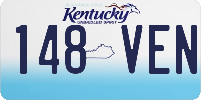 KY license plate 148VEN