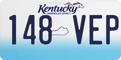 KY license plate 148VEP