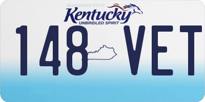 KY license plate 148VET