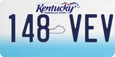 KY license plate 148VEV