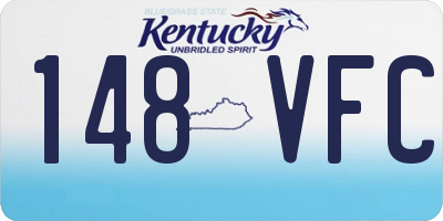 KY license plate 148VFC